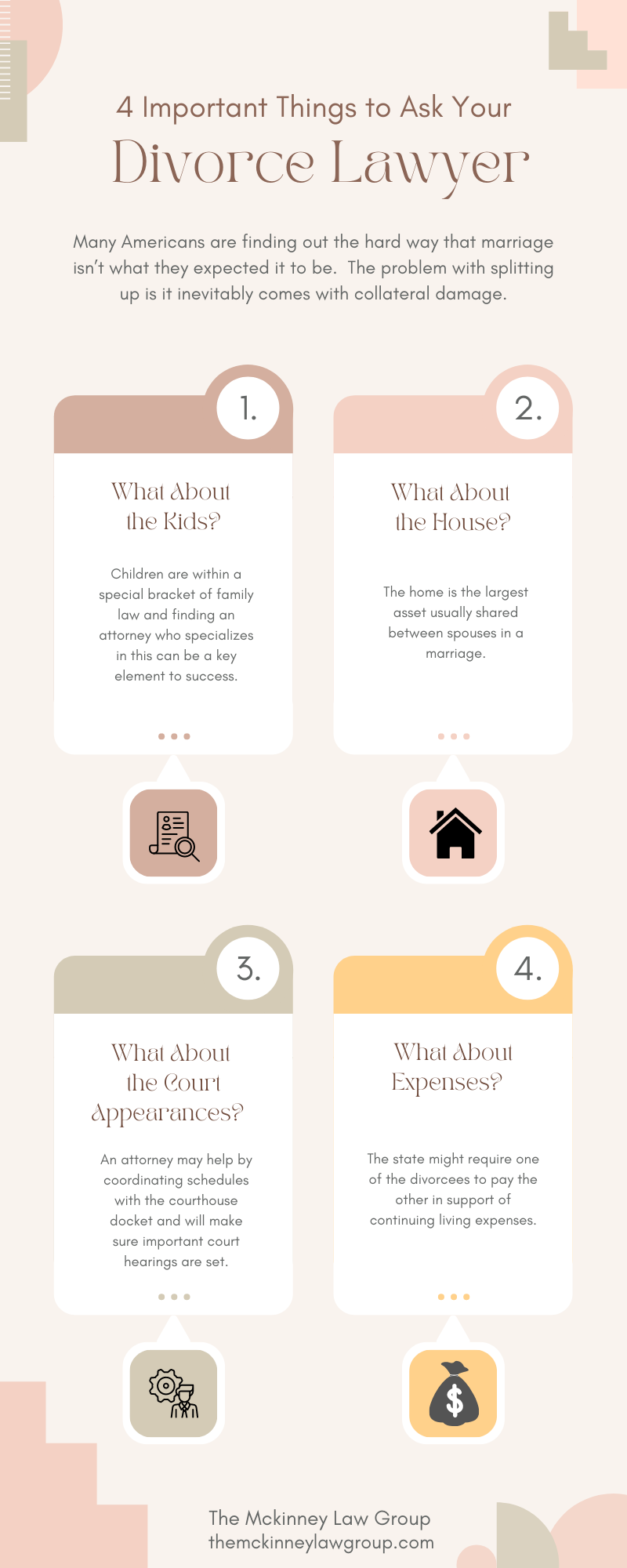 4 Important Things to Ask Your Divorce Lawyer Infographic