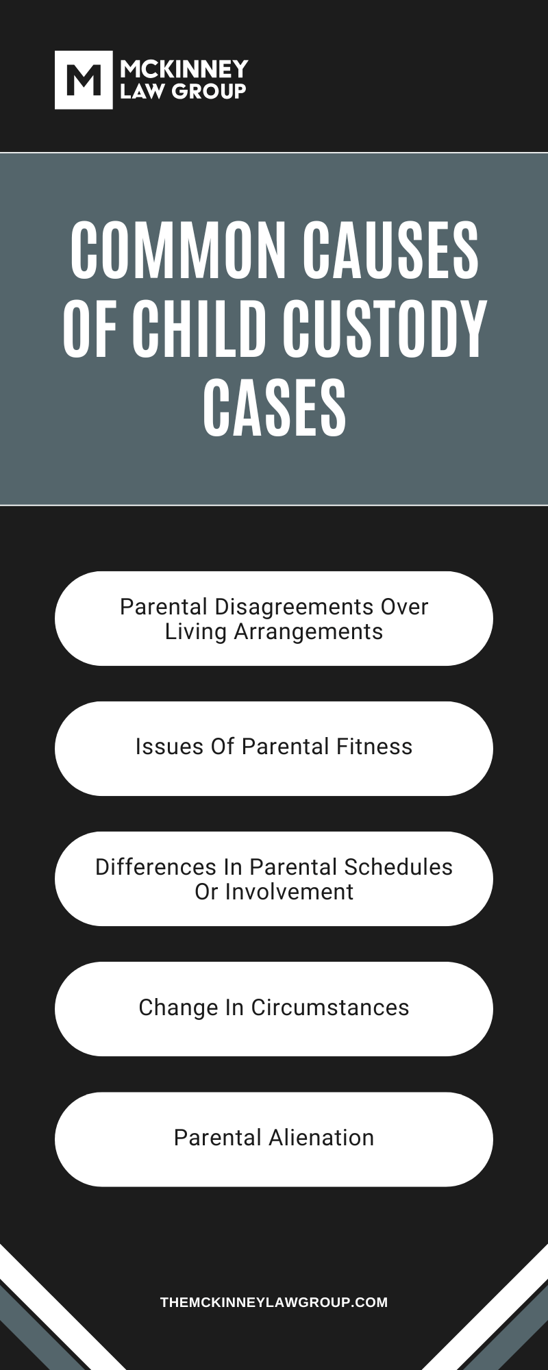 Common Causes Of Child Custody Cases Infographic